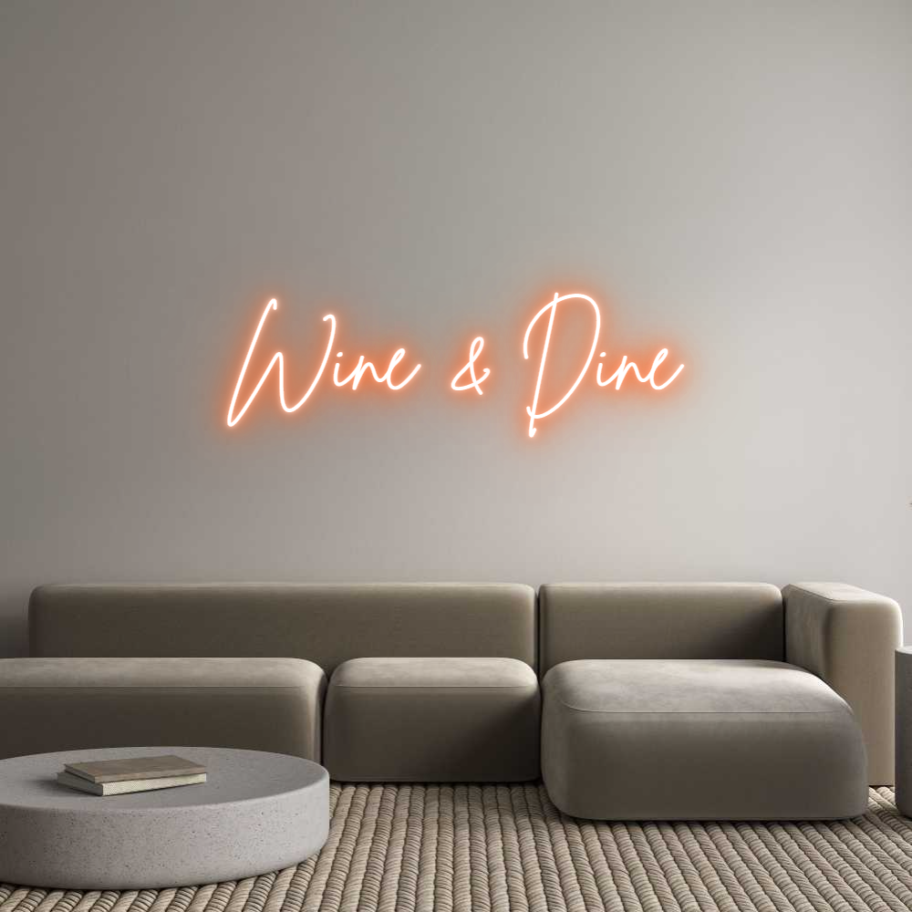 Custom Neon Sign Online Editor Wine & Dine