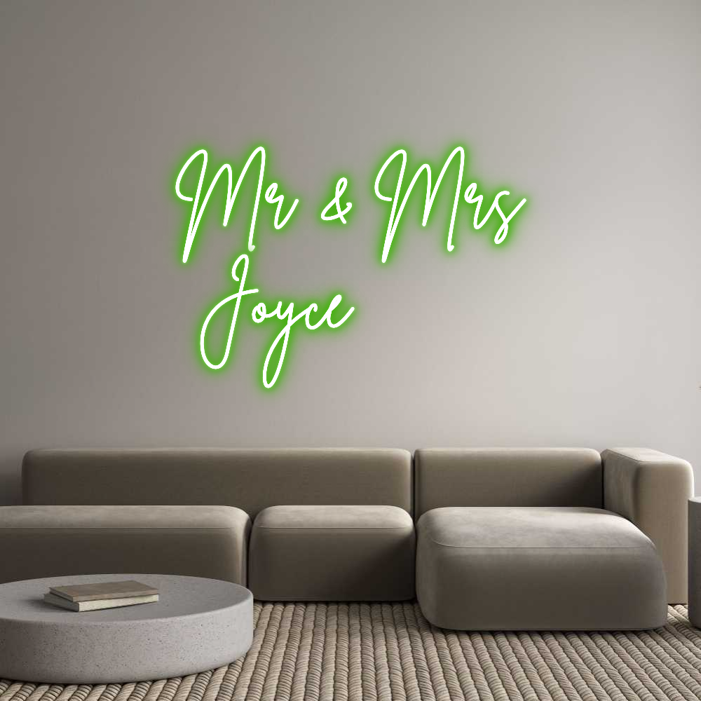 Custom Neon Sign Online Editor Mr & Mrs 
 J...