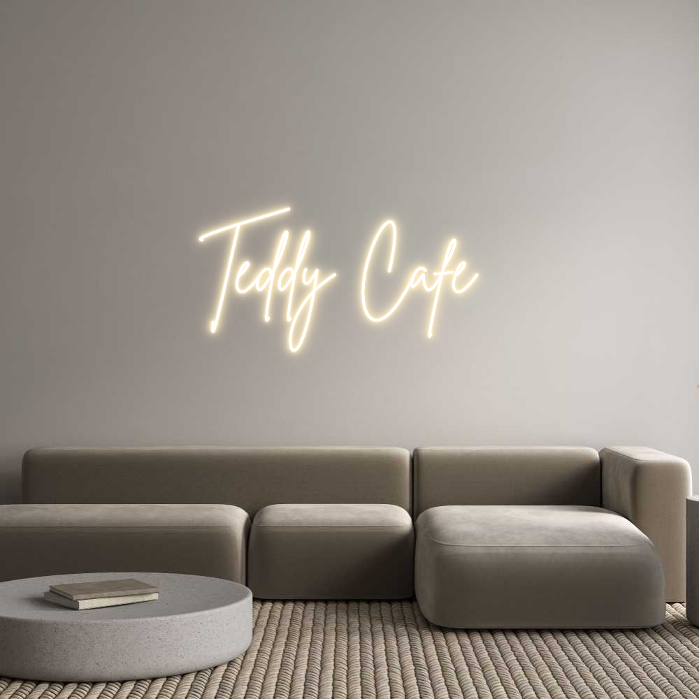 Custom Neon Sign Online Editor Teddy Cafè