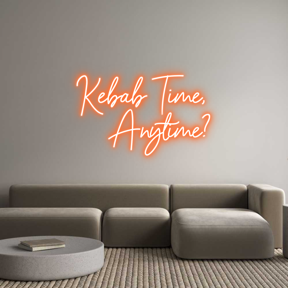 Custom Neon Sign Online Editor Kebab Time,
...