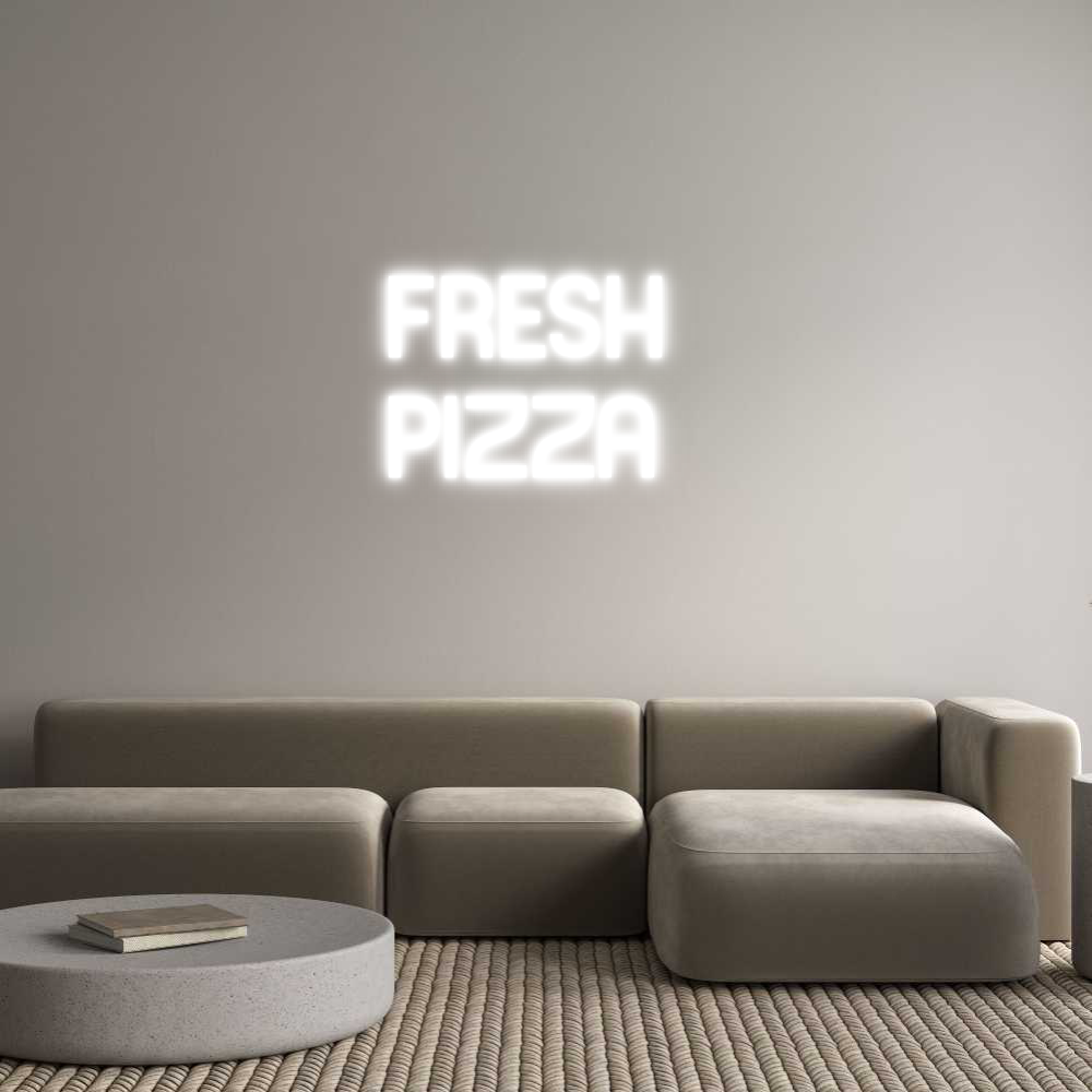 Custom Neon Sign Online Editor FRESH 
PIZZA...
