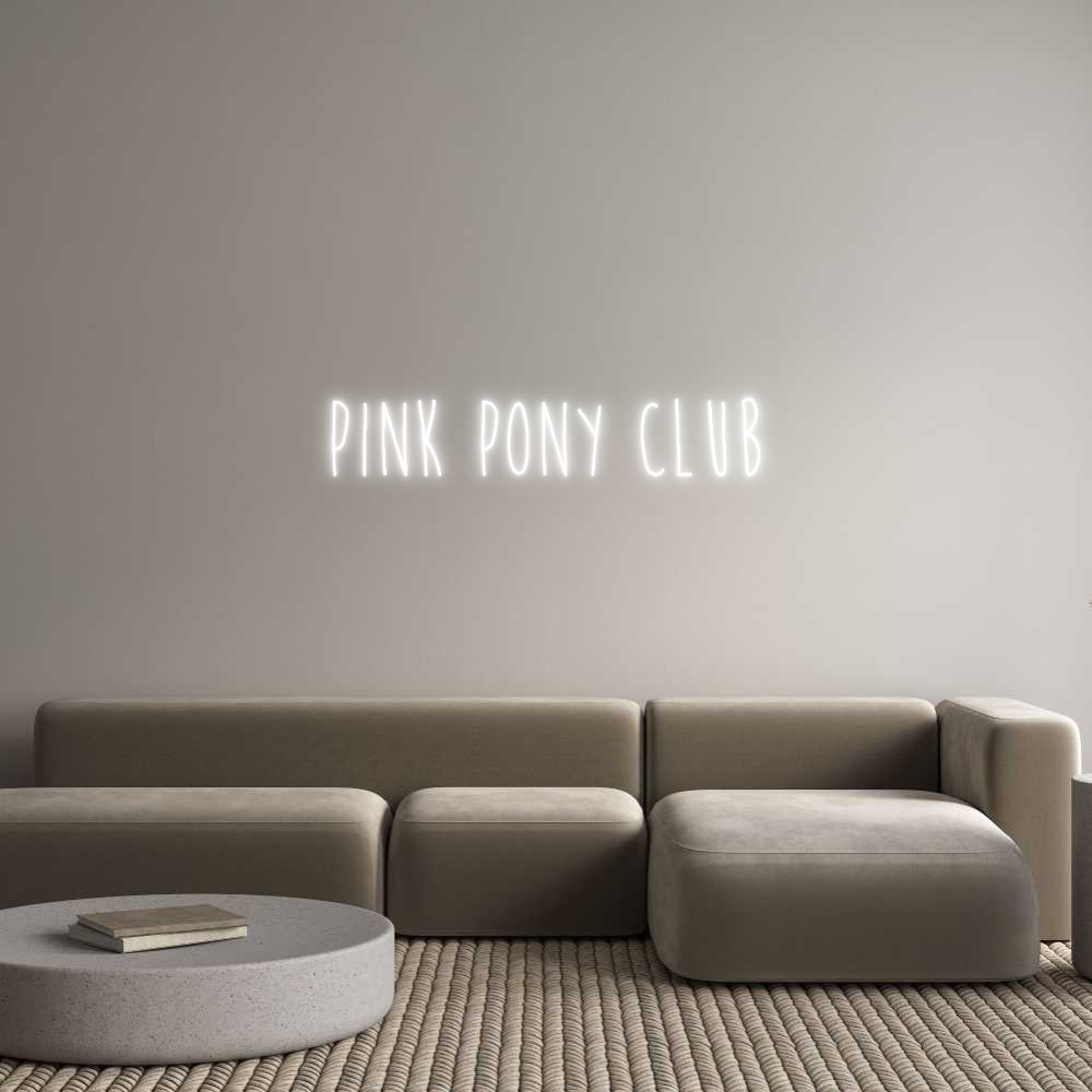Custom Neon Sign Online Editor PINK PONY CLUB