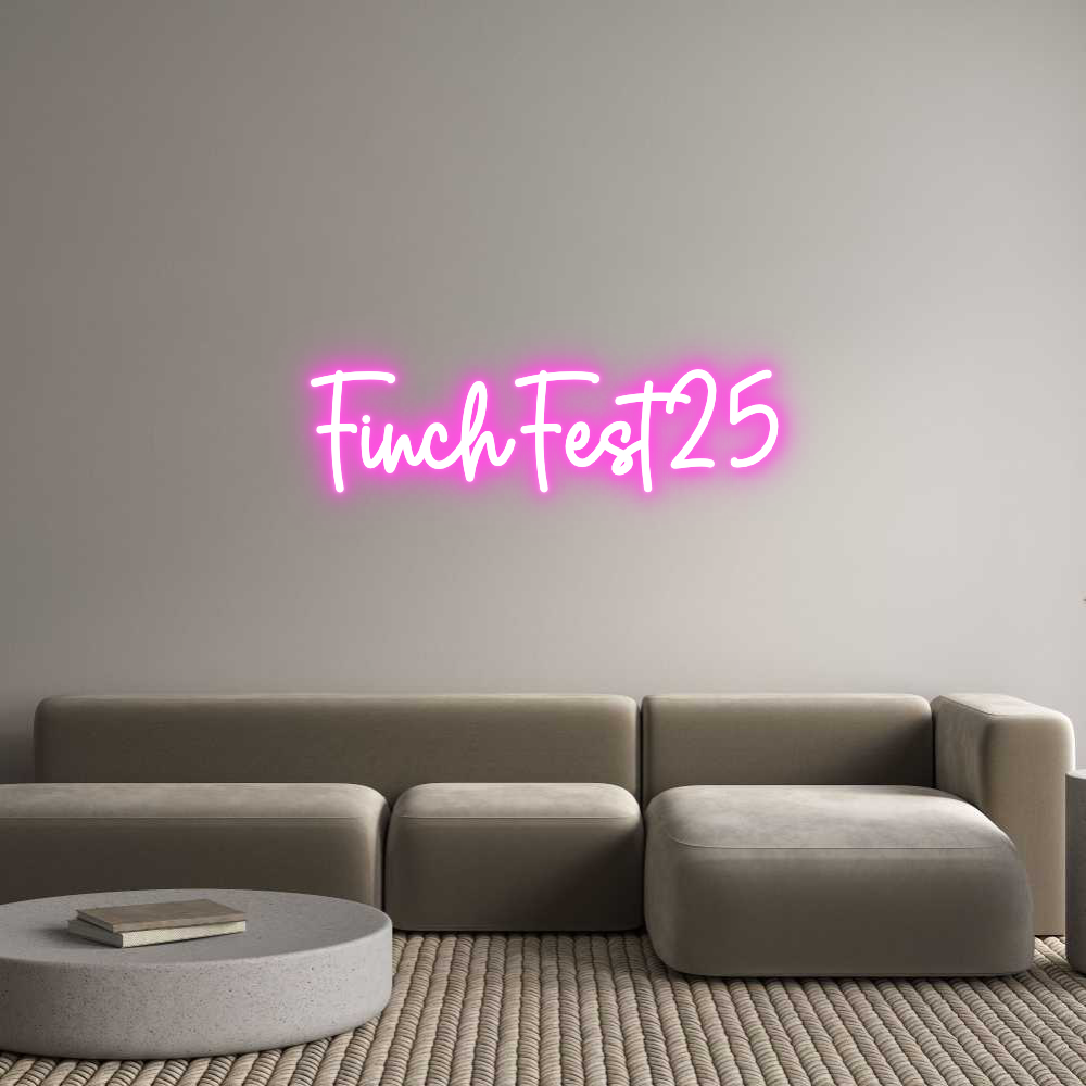 Custom Neon Sign Online Editor FinchFest25