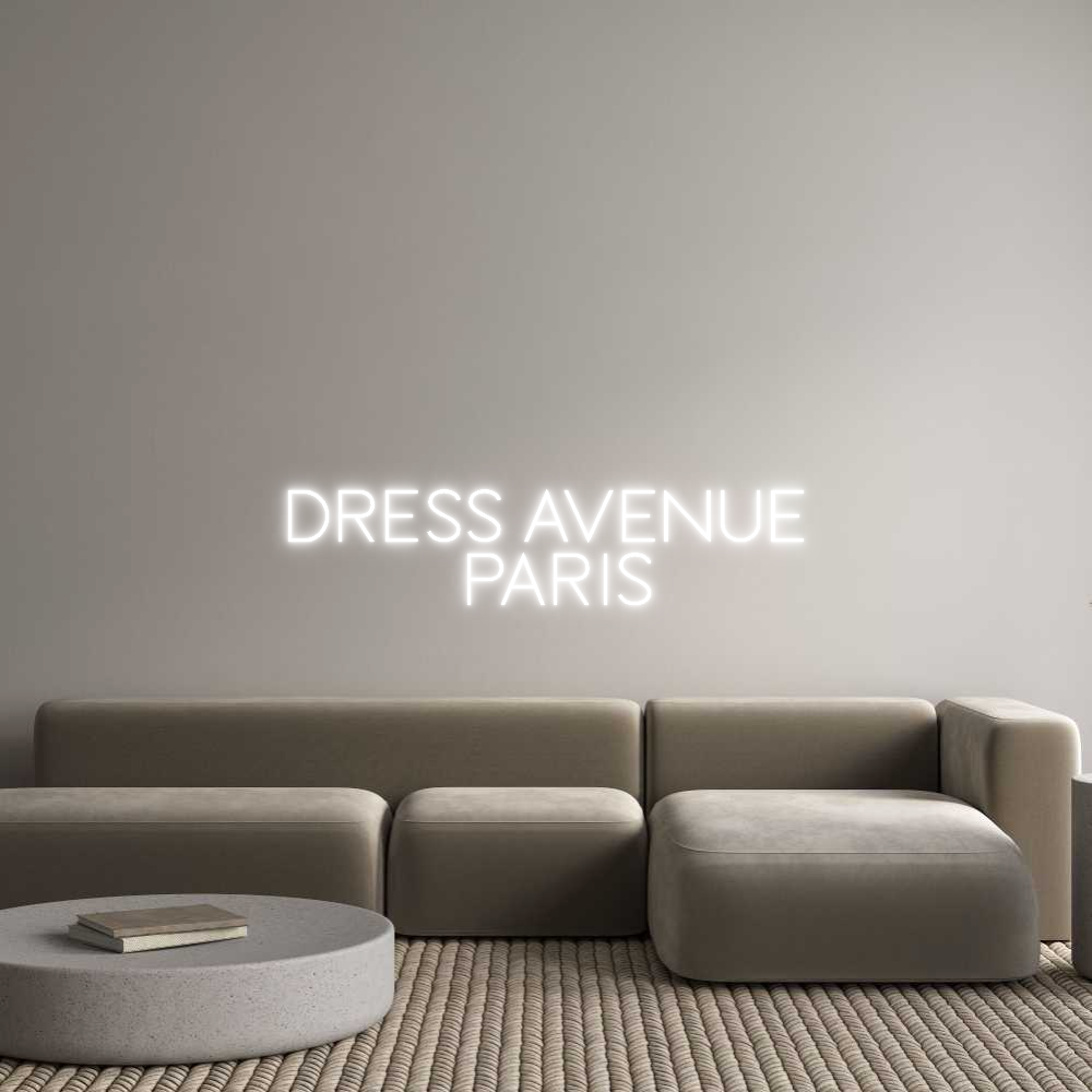 Custom Neon Sign Online Editor DRESS AVENUE ...