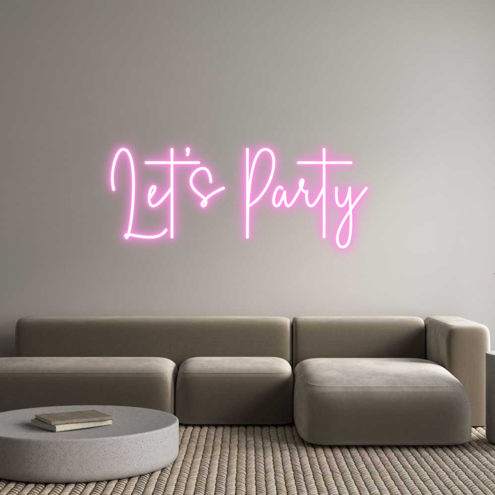 Custom Neon Sign Online Editor Let’s Party