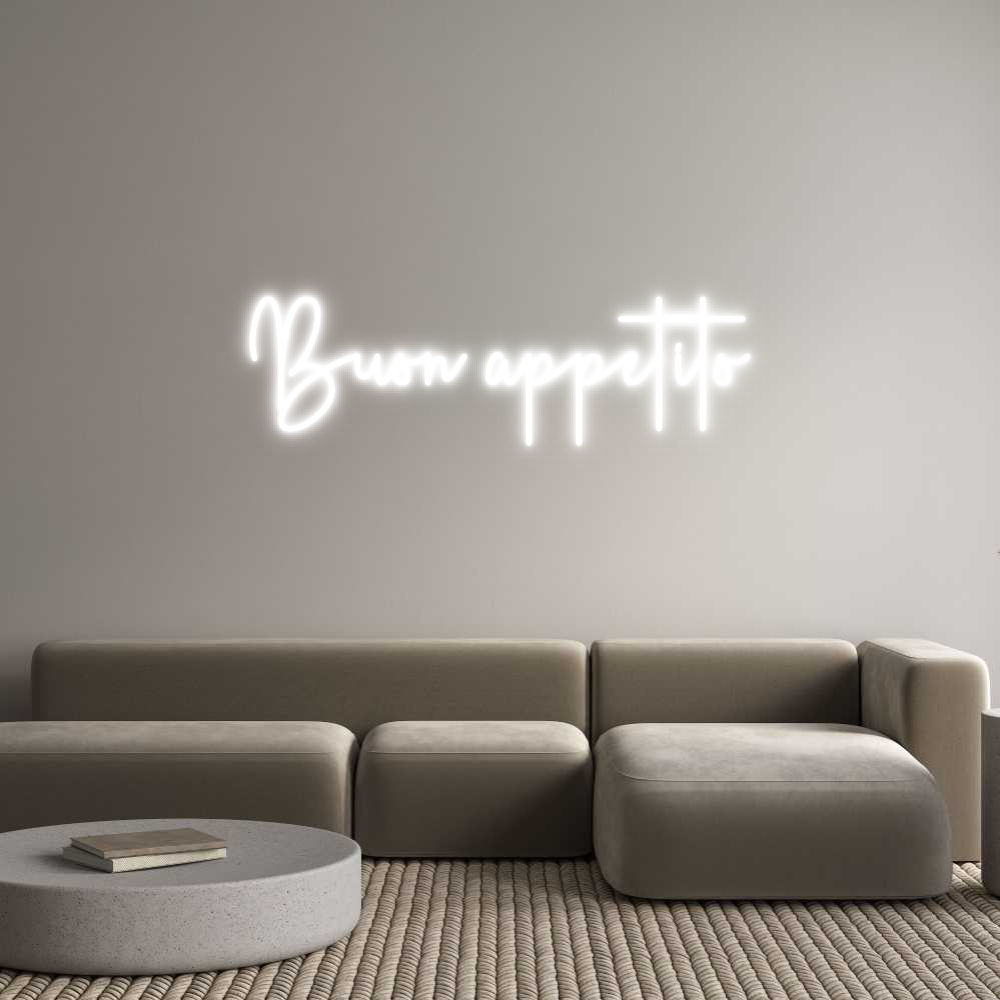Custom Neon Sign Online Editor Buon appetito