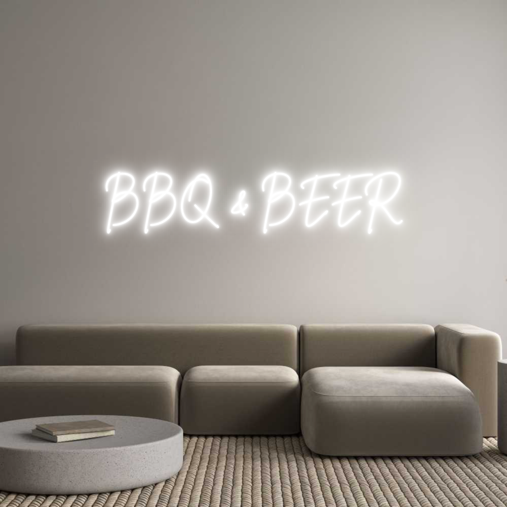 Custom Neon Sign Online Editor BBQ & BEER
