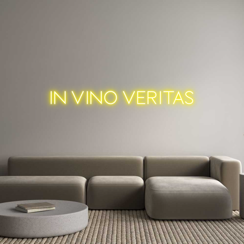 Custom Neon Sign Online Editor IN VINO VERITAS