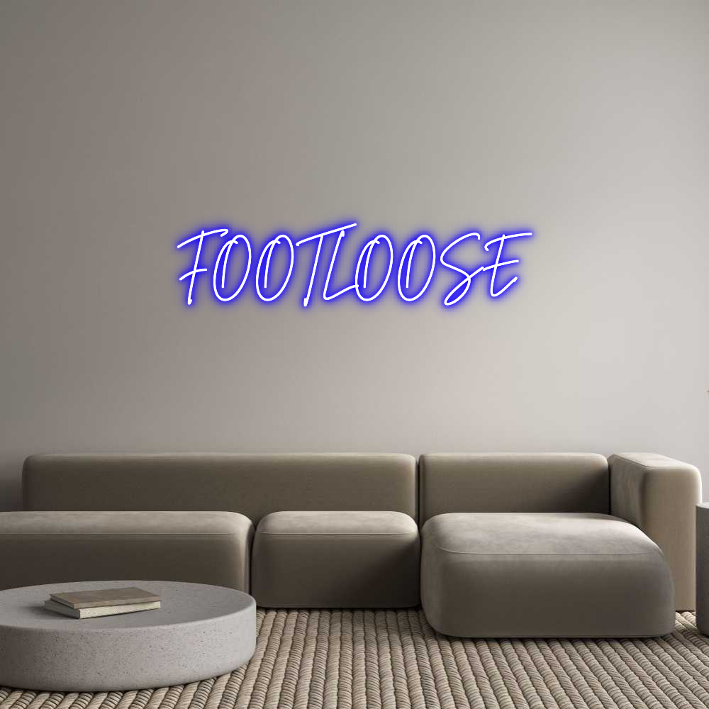 Custom Neon Sign Online Editor FOOTLOOSE