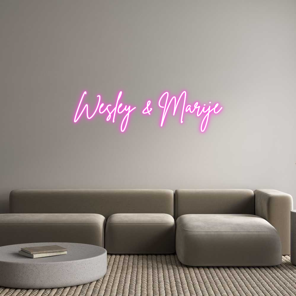 Custom Neon Sign Online Editor Wesley & Marije