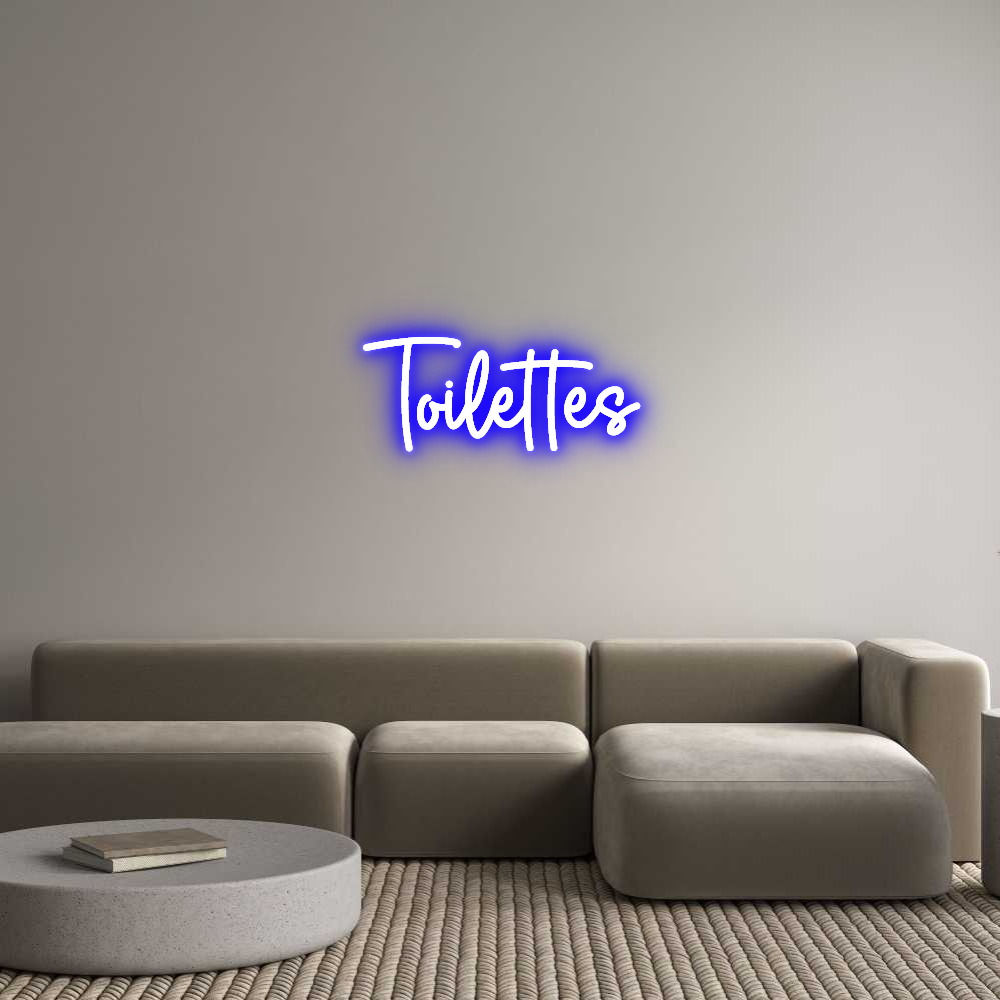 Custom Neon Sign Online Editor Toilettes