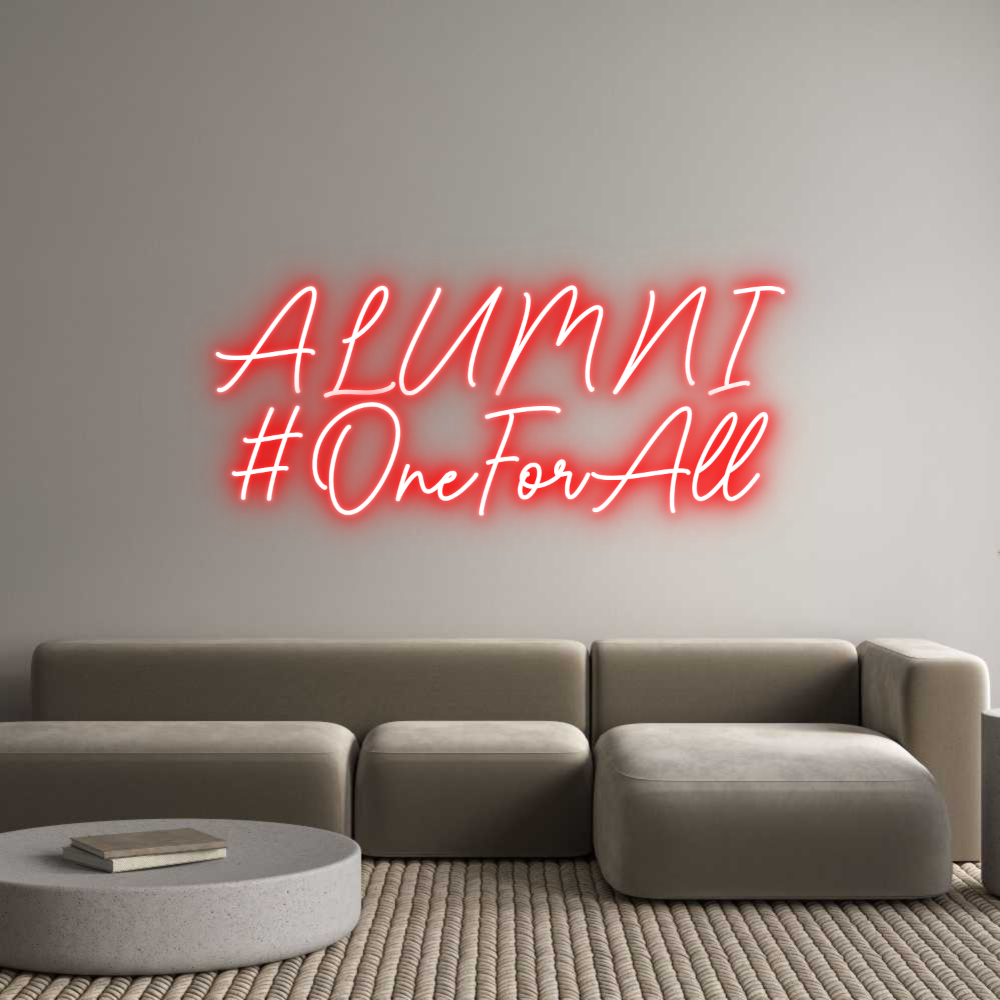 Custom Neon Sign Online Editor ALUMNI
#OneF...