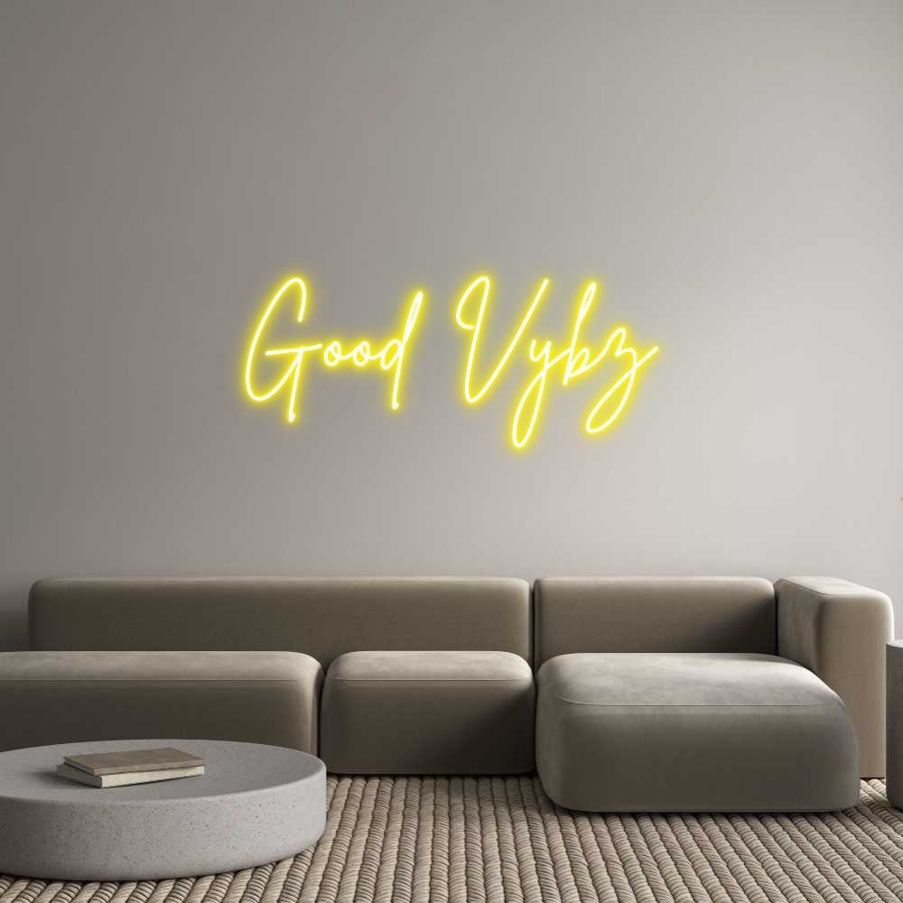Custom Neon Sign Online Editor Good Vybz