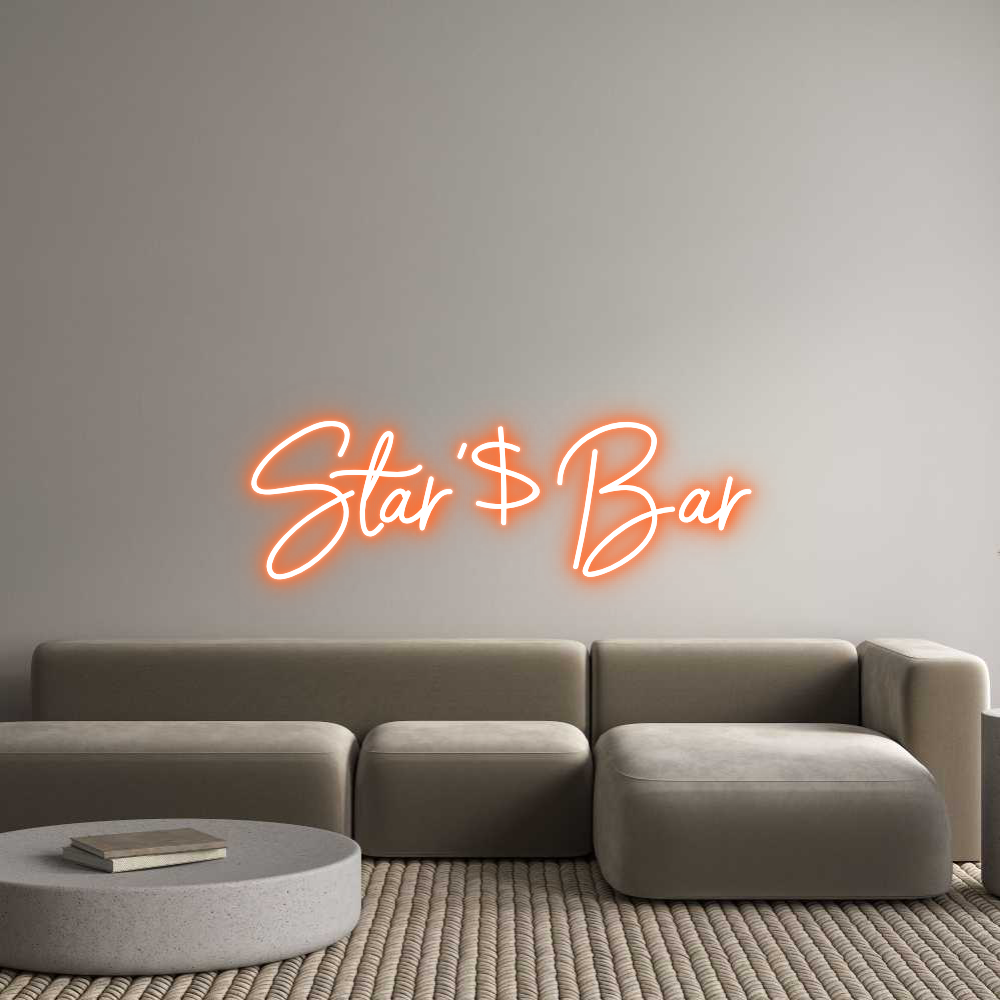 Custom Neon Sign Online Editor Star’$ Bar