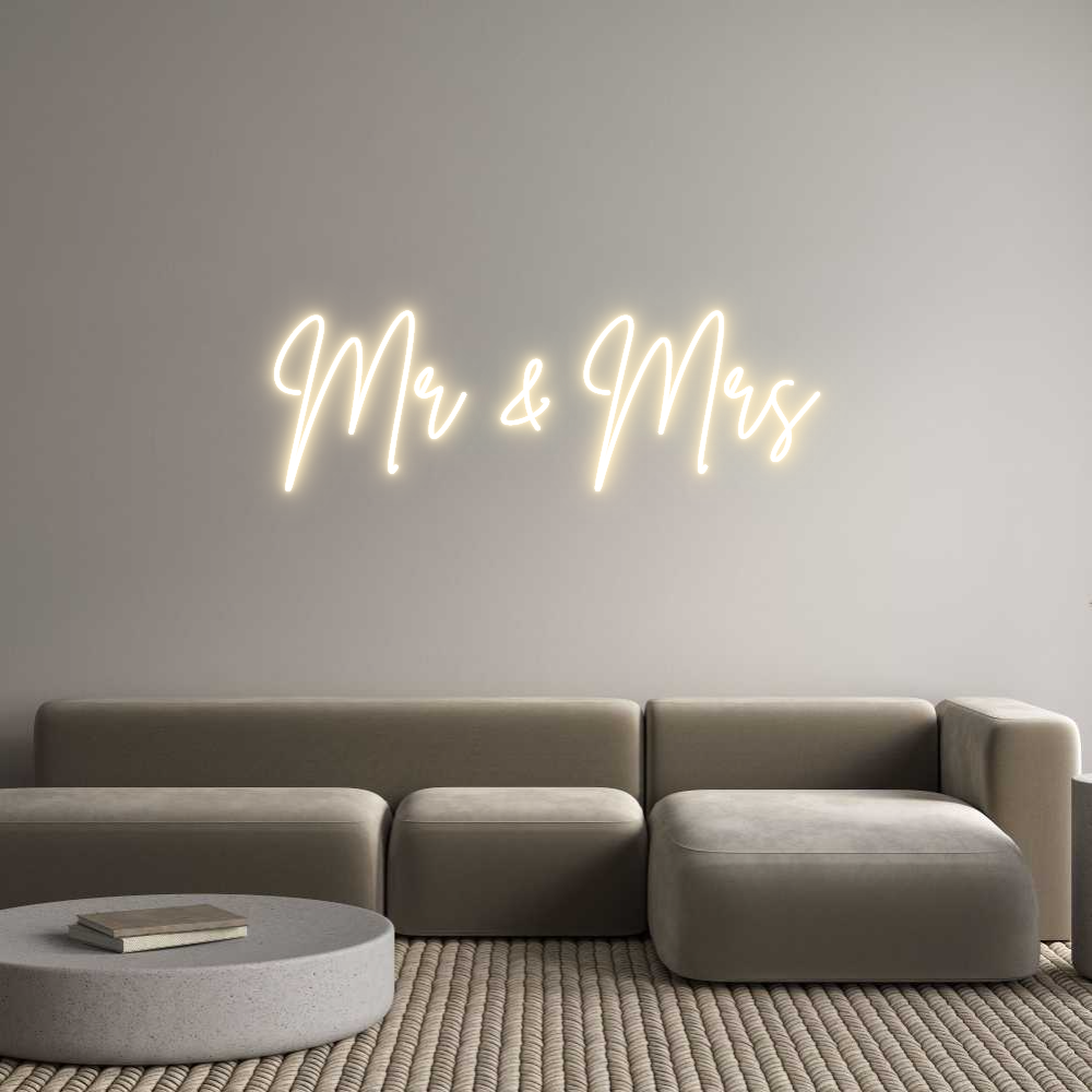 Custom Neon Sign Online Editor Mr & Mrs