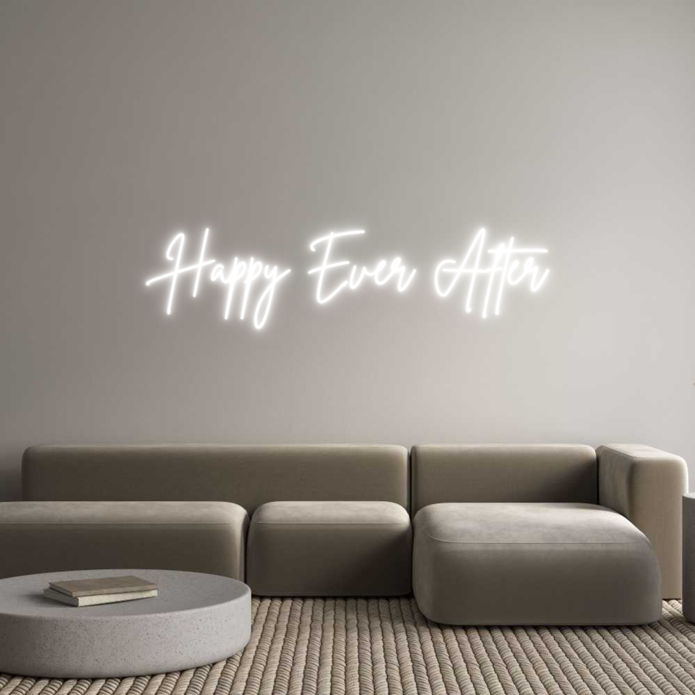 Custom Neon Sign Online Editor Happy Ever Af...