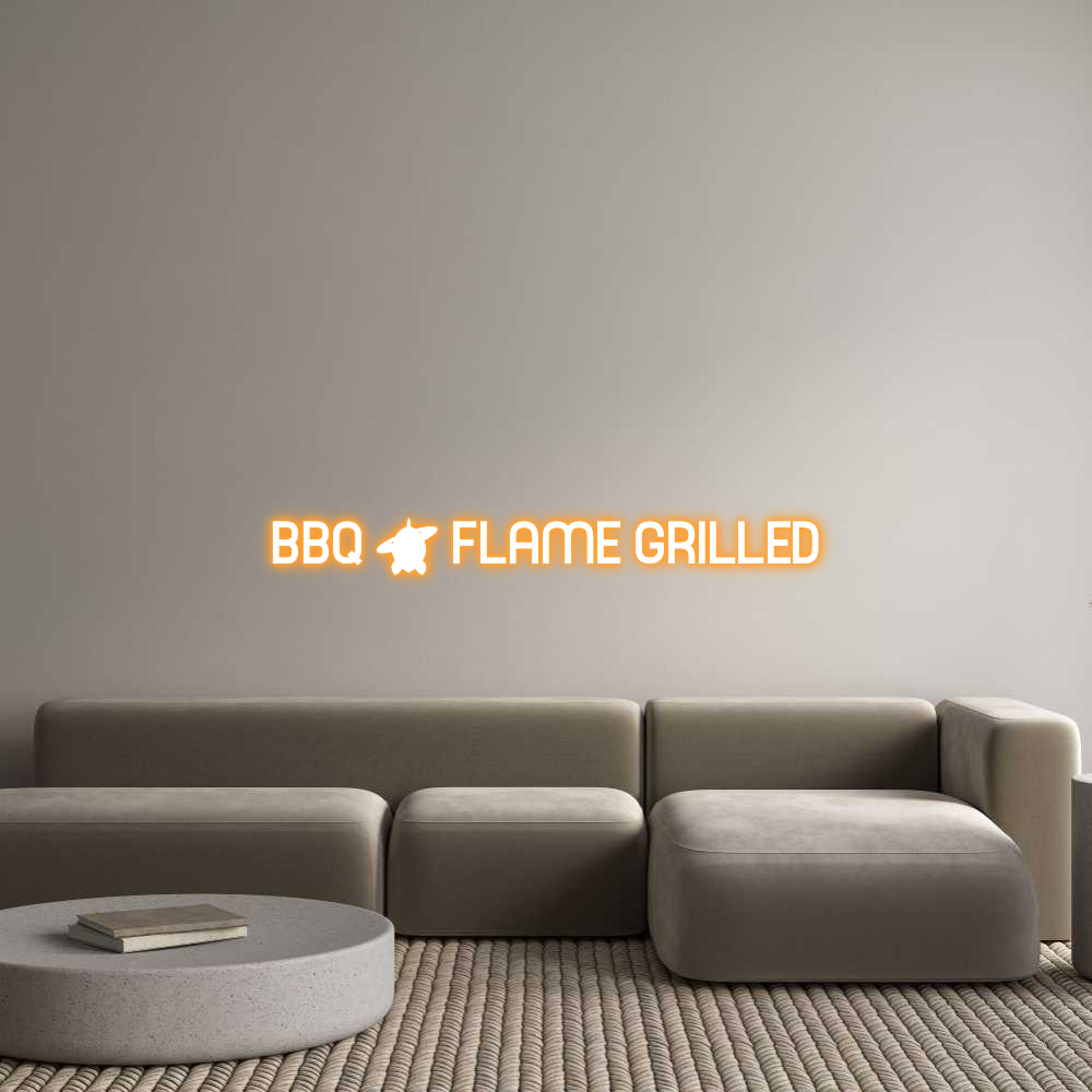Custom Neon Sign Online Editor BBQ • FLAME G...