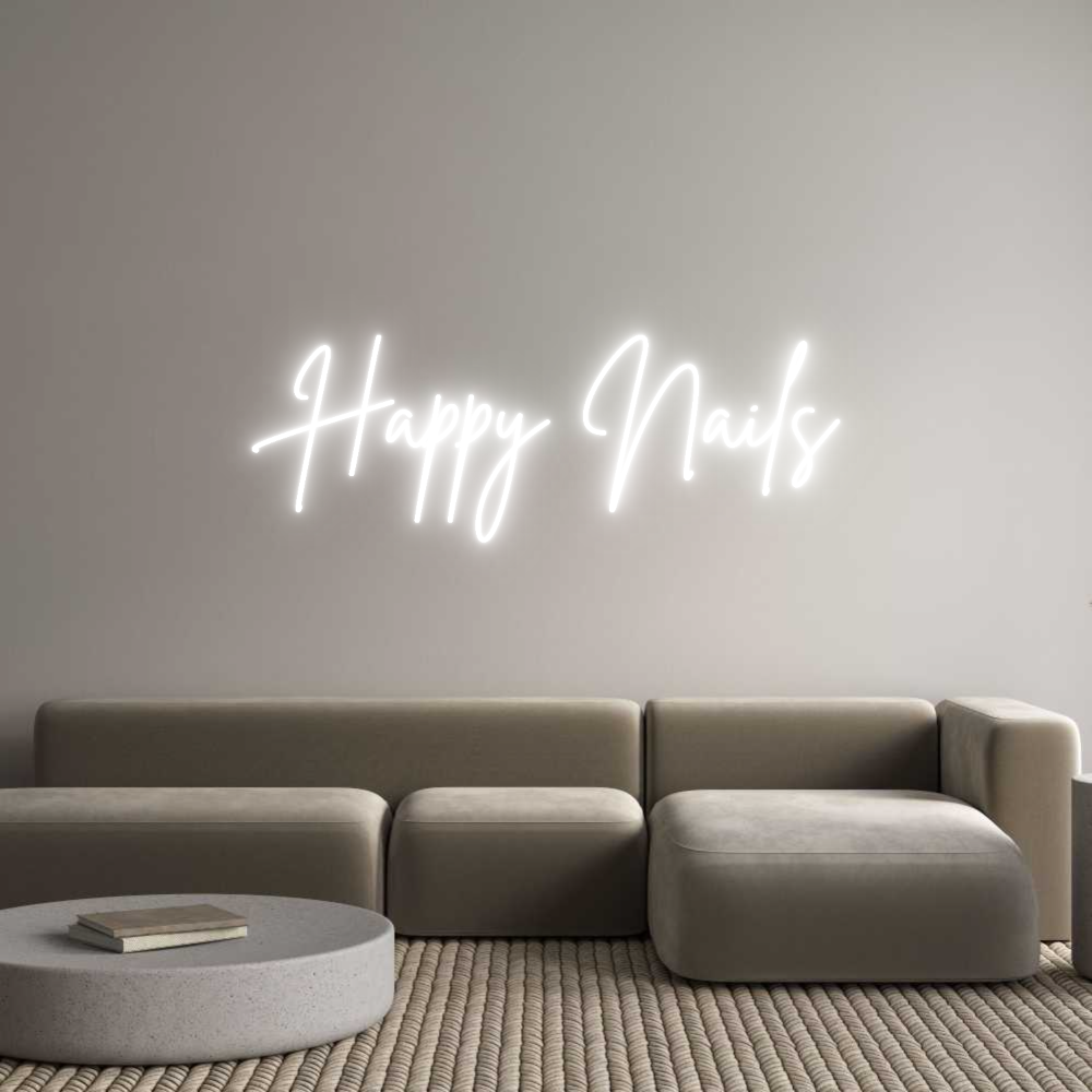 Custom Neon Sign Online Editor Happy Nails