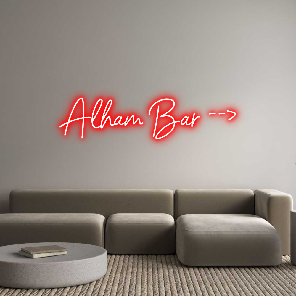 Custom Neon Sign Online Editor Alham Bar -->