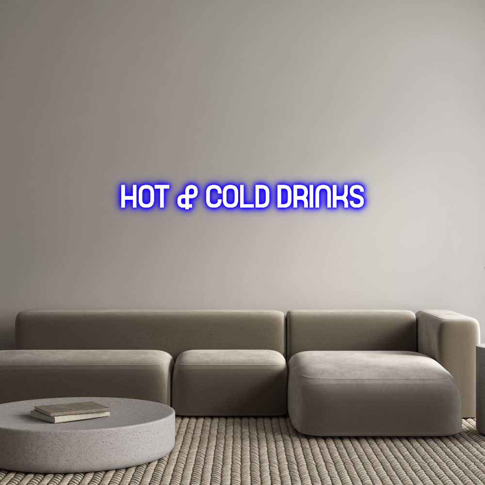 Custom Neon Sign Online Editor HOT & COLD DR...