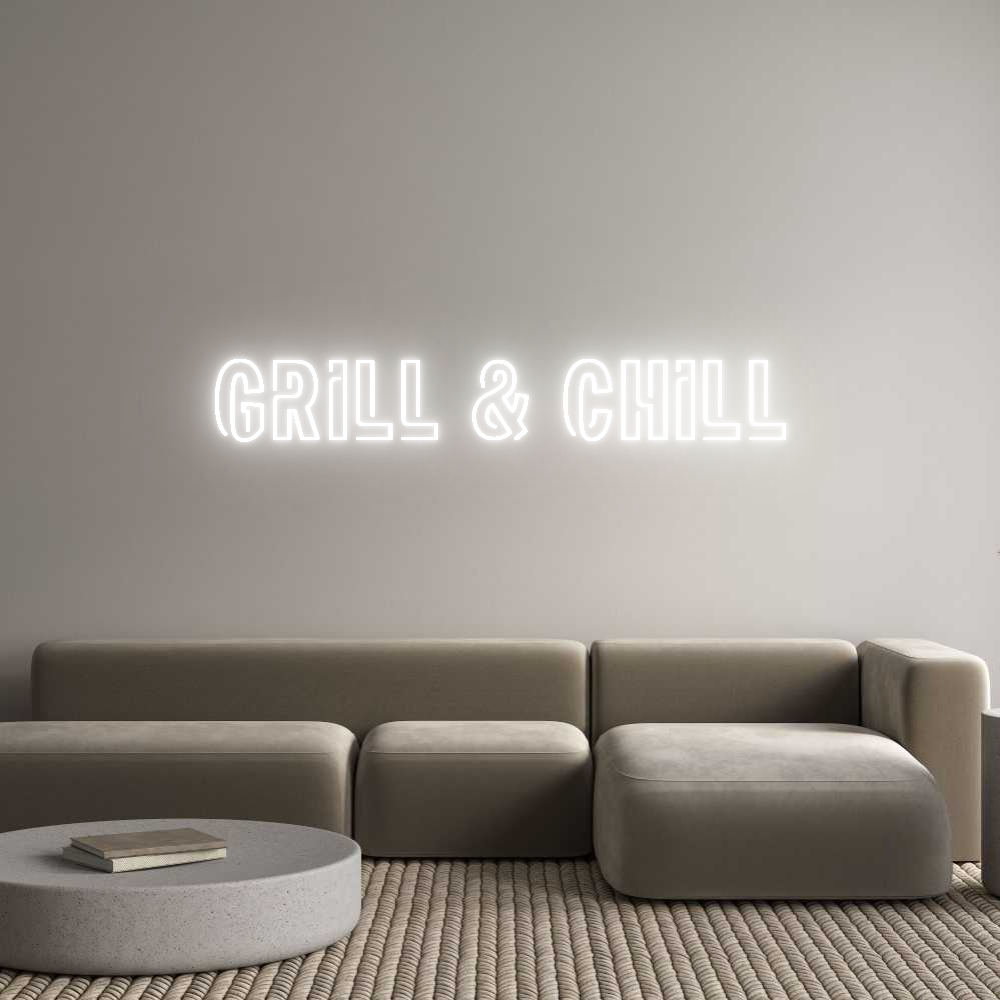 Custom Neon Sign Online Editor GRILL & CHILL