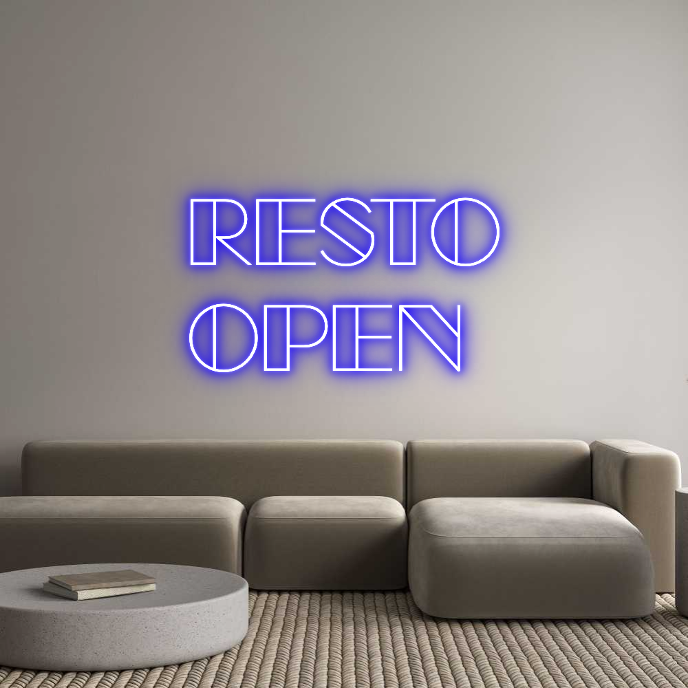 Custom Neon Sign Online Editor RESTO 
OPEN