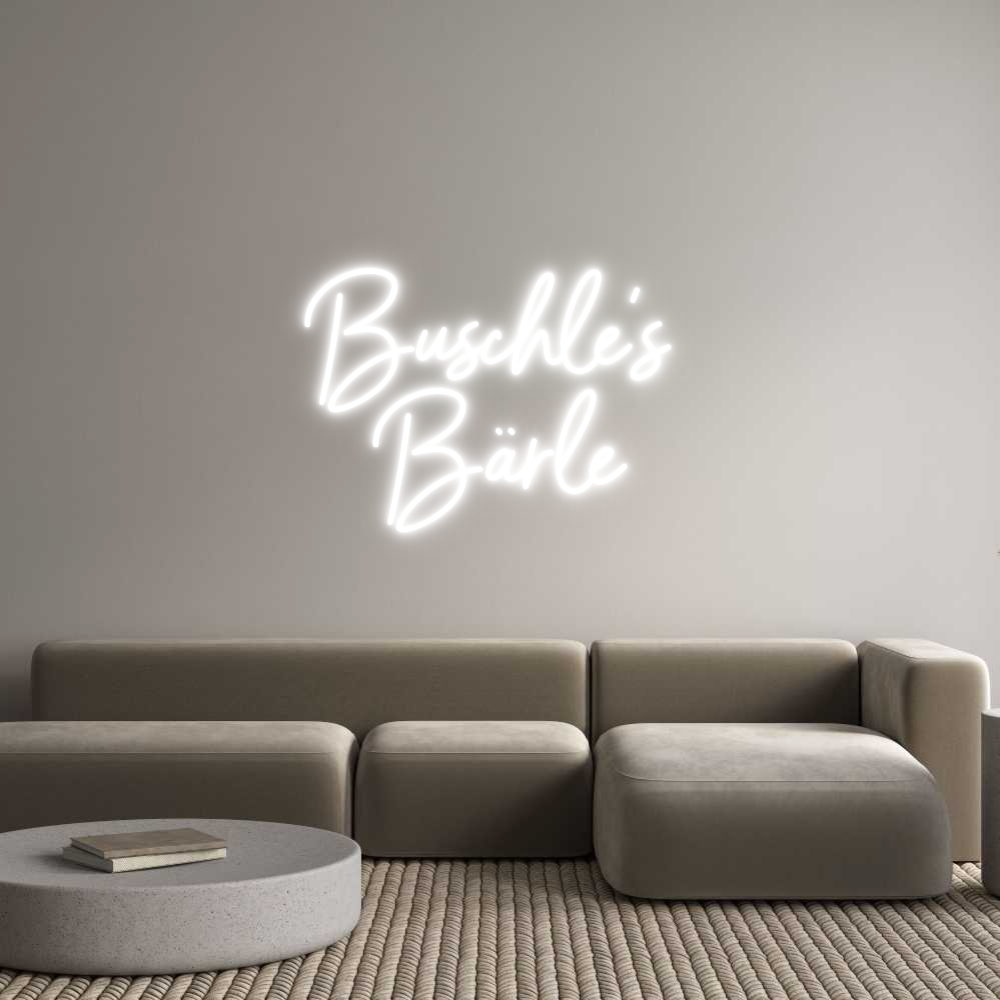 Custom Neon Sign Online Editor Buschle's 
B...