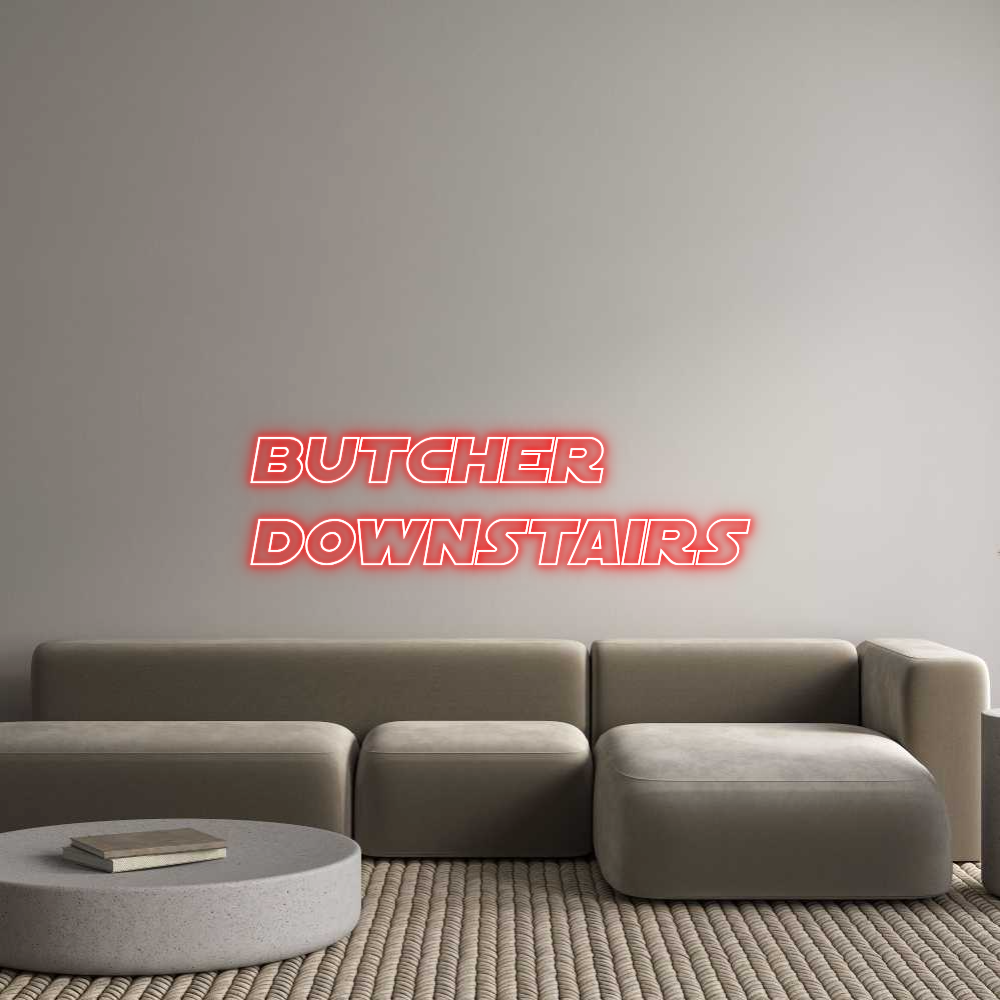 Custom Neon Sign Online Editor Butcher 
dow...