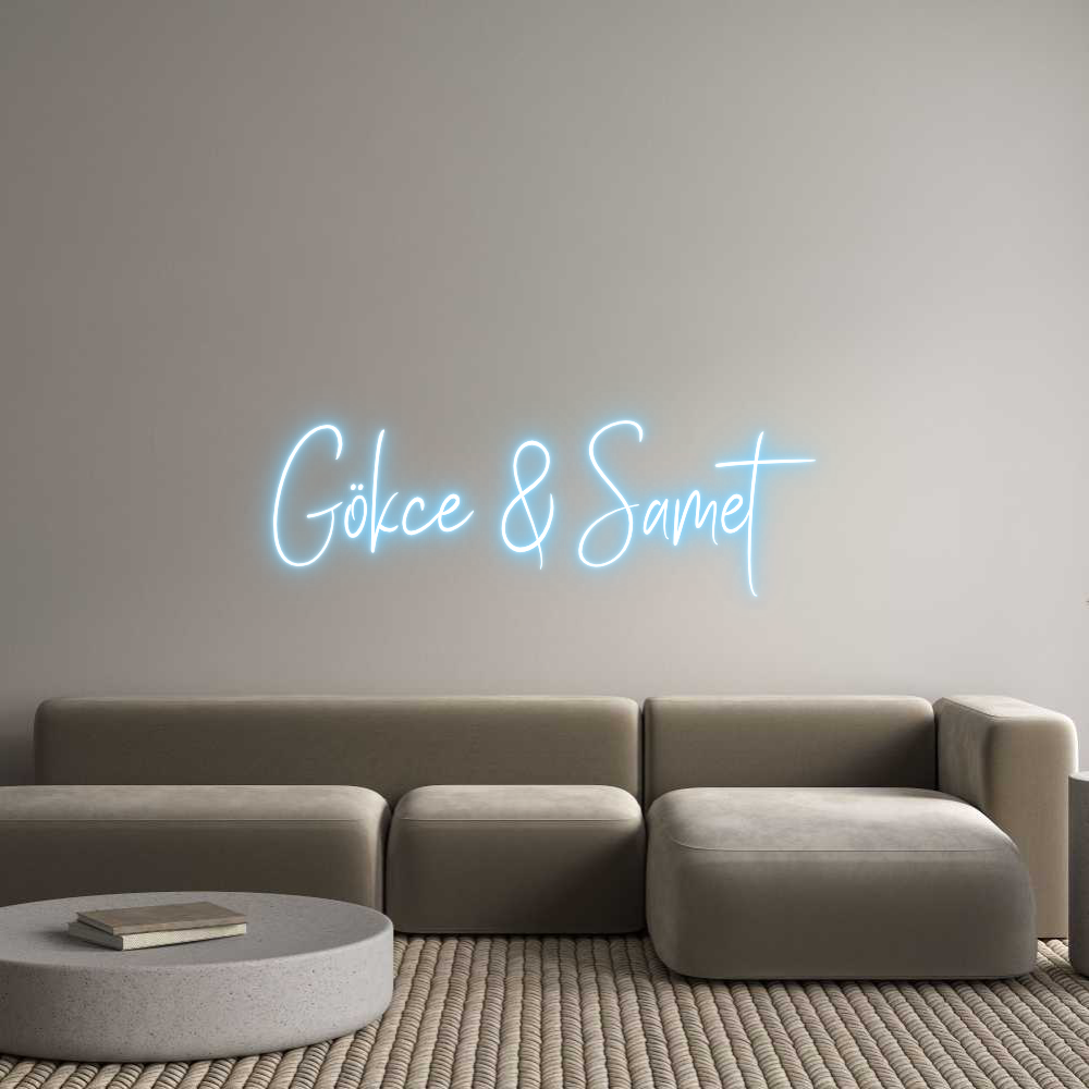 Custom Neon Sign Online Editor Gökce & Samet