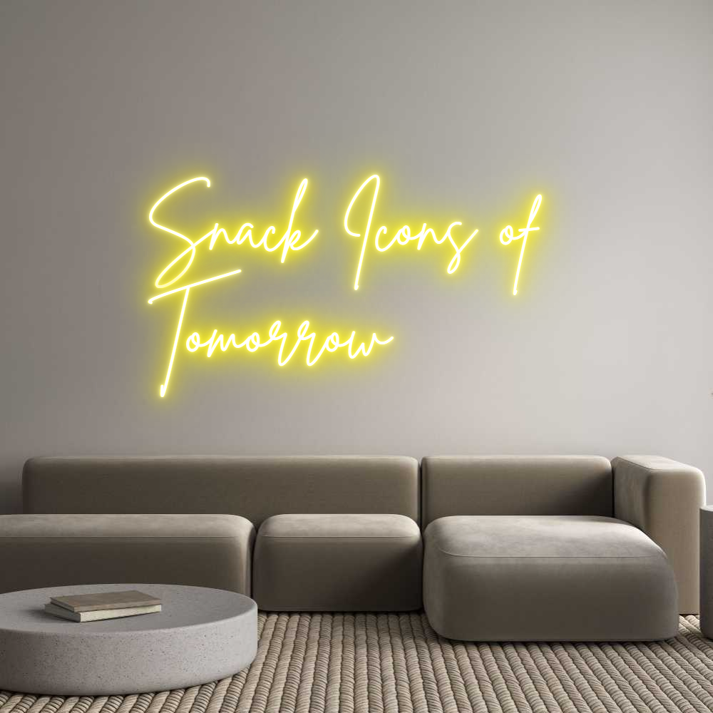 Custom Neon Sign Online Editor Snack Icons o...