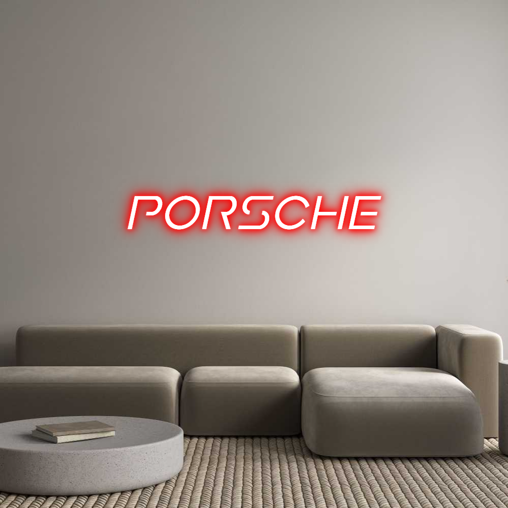 Custom Neon Sign Online Editor PORSCHE