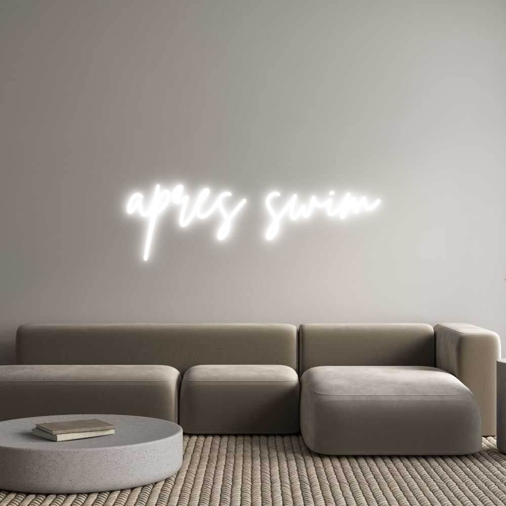 Custom Neon Sign Online Editor apres swim