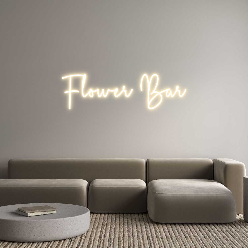 Custom Neon Sign Online Editor Flower Bar