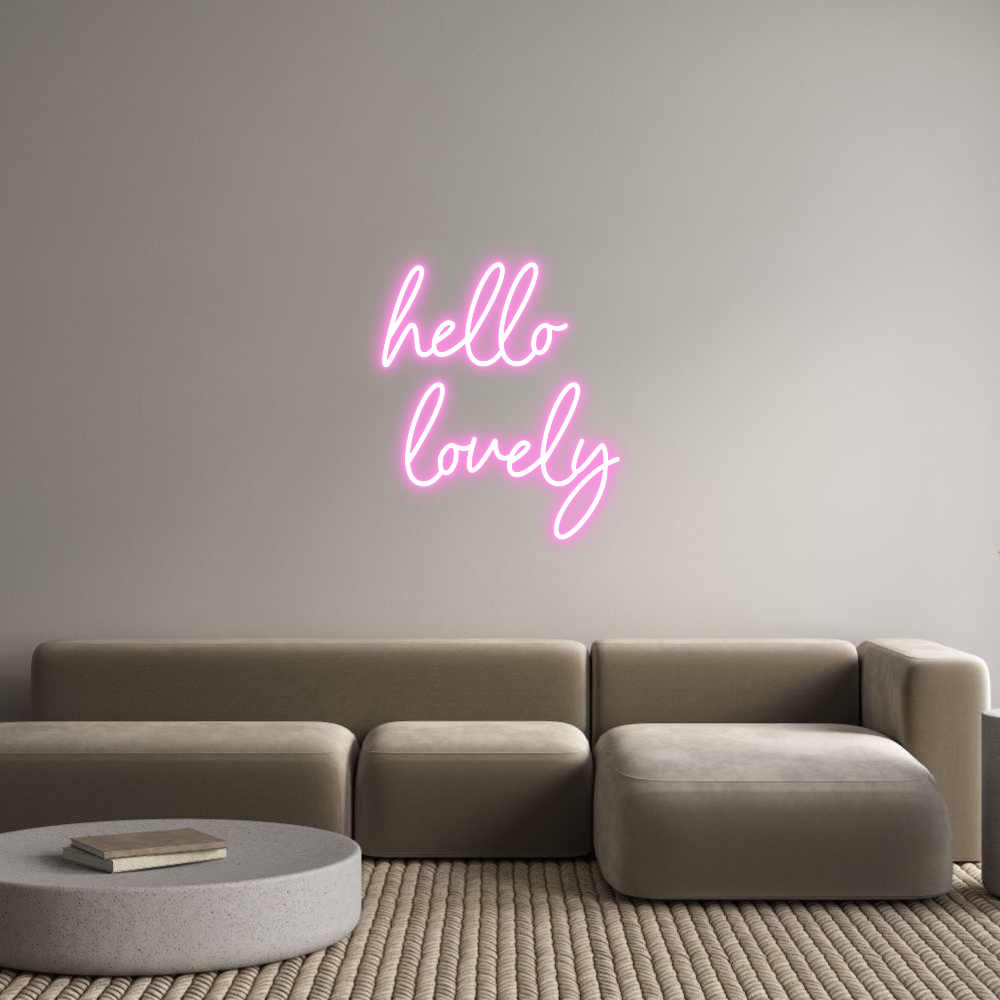 Custom Neon Sign Online Editor hello
 lovely