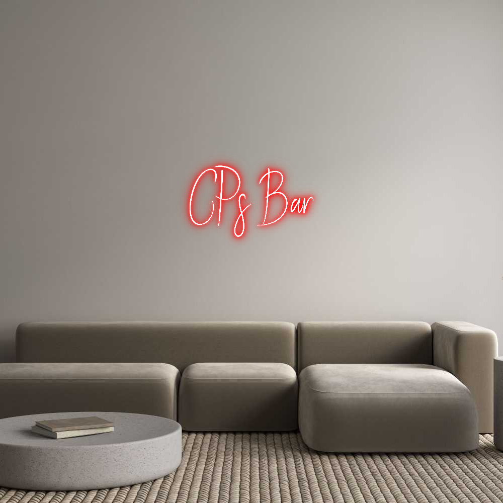 Custom Neon Sign Online Editor CPs Bar