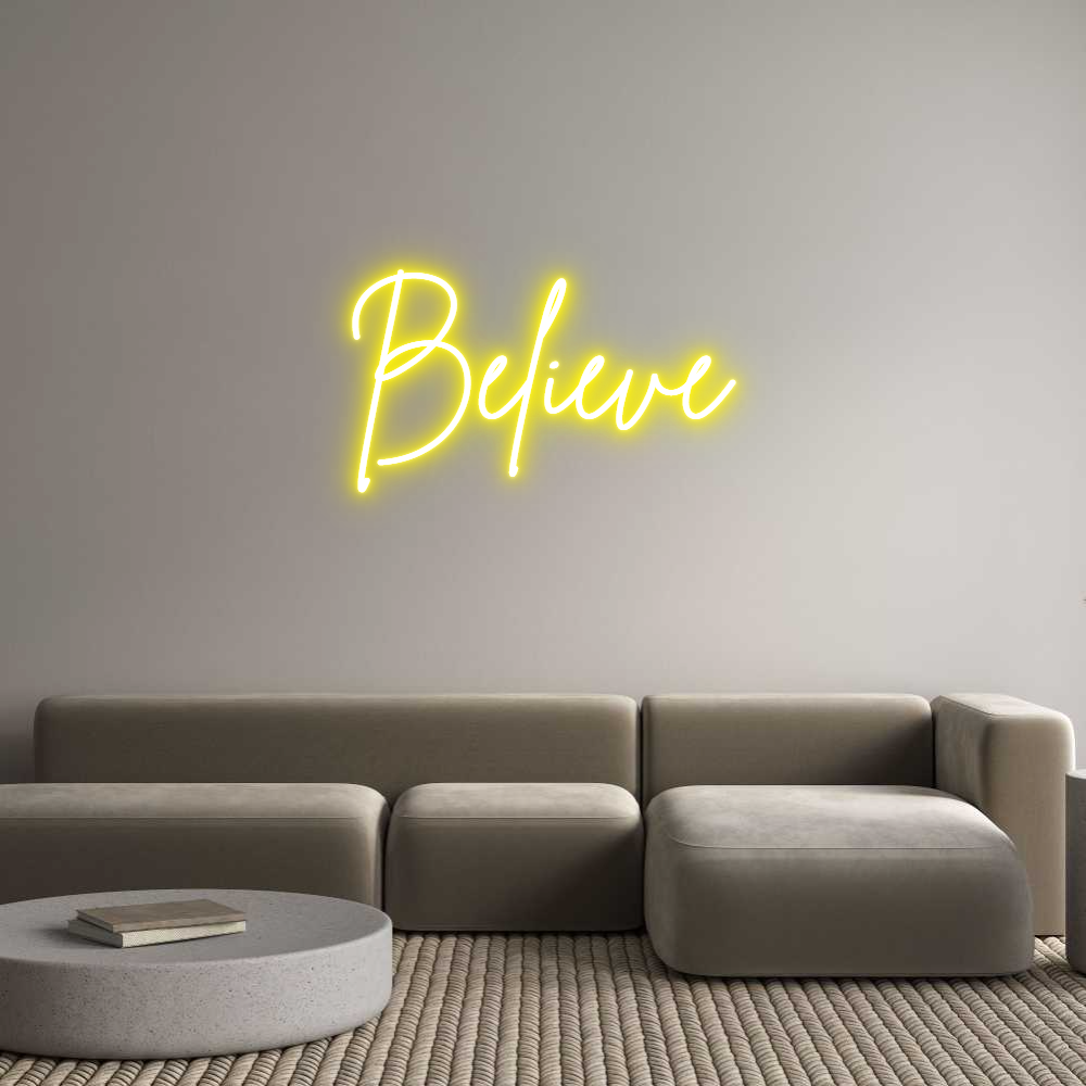 Custom Neon Sign Online Editor Believe
