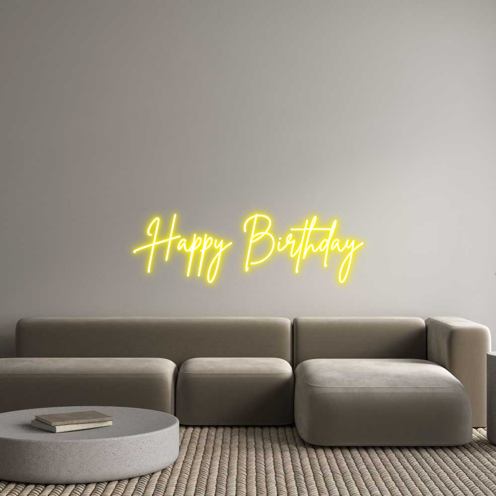 Custom Neon Sign Online Editor Happy Birthday