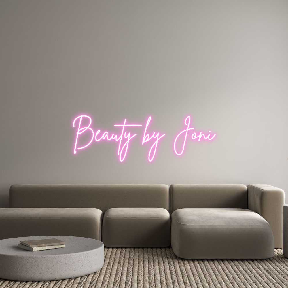 Custom Neon Sign Online Editor Beauty by Joni