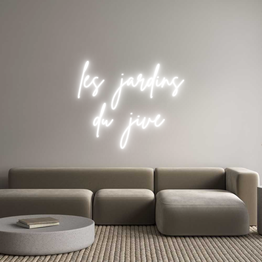 Custom Neon Sign Online Editor les  jardins
...