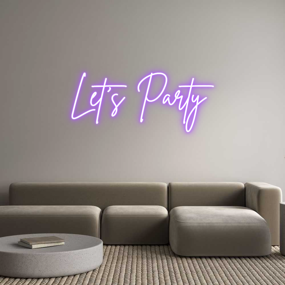 Custom Neon Sign Online Editor Let's Party