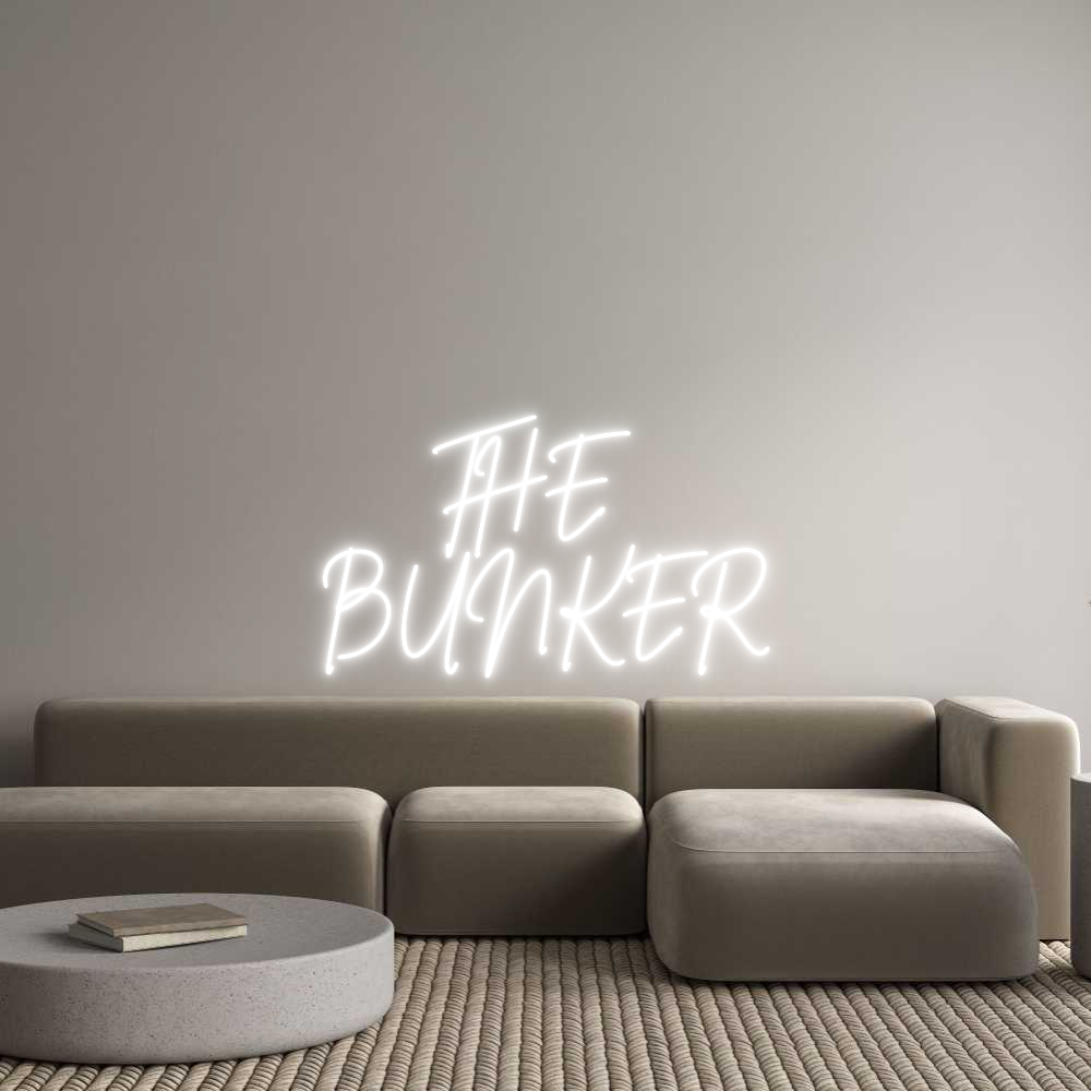 Custom Neon Sign Online Editor THE 
BUNKER