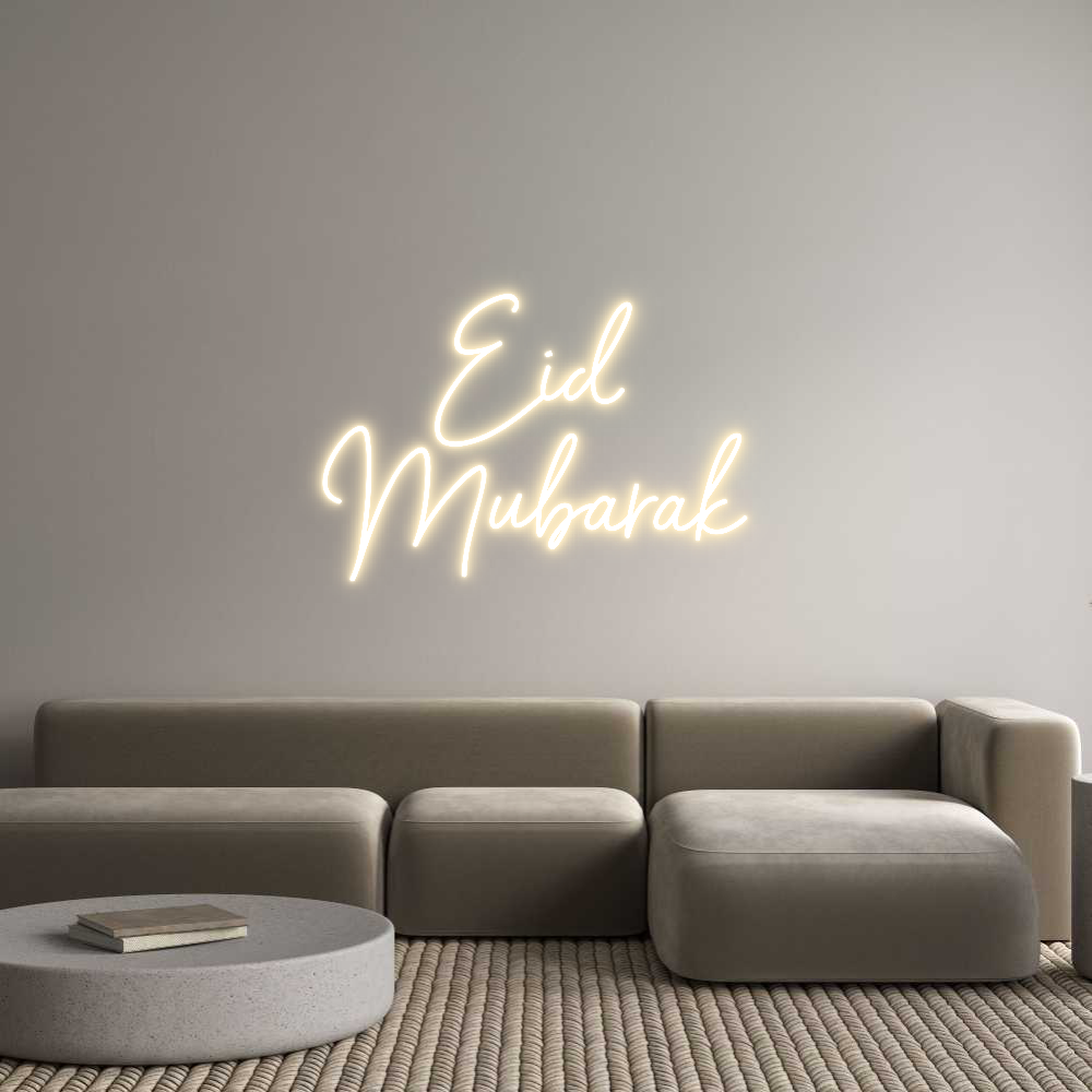 Custom Neon Sign Online Editor Eid 
Mubarak