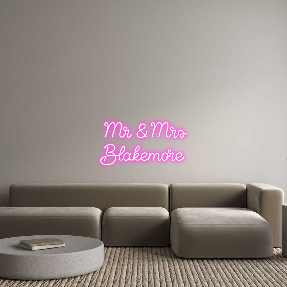 Custom Neon Sign Online Editor Mr & Mrs
Bla...