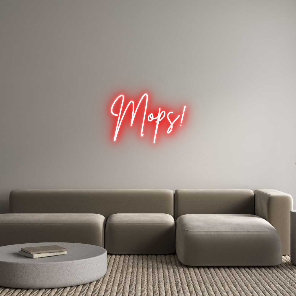 Custom Neon Sign Online Editor Mops!