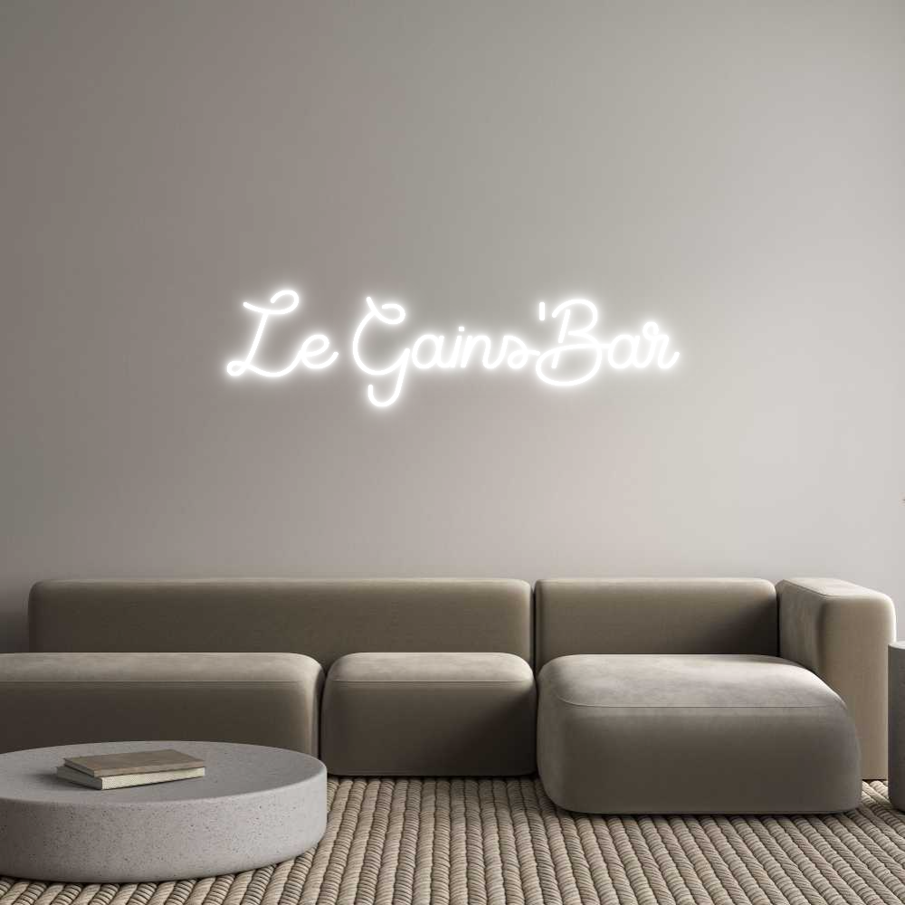 Custom Neon Sign Online Editor Le Gains'Bar