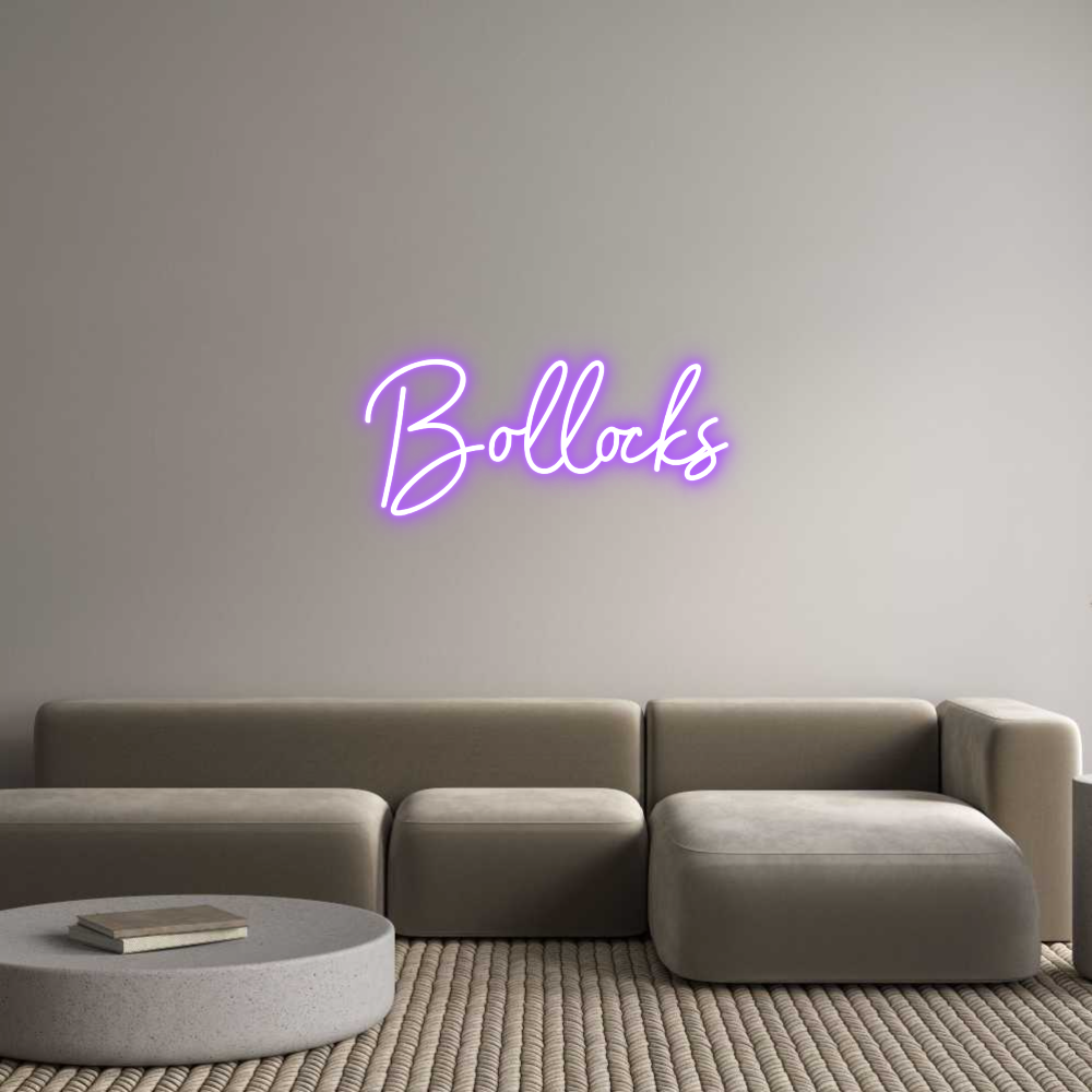 Custom Neon Sign Online Editor Bollocks