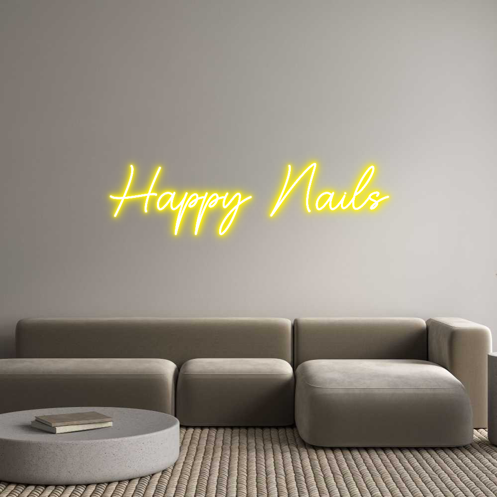 Custom Neon Sign Online Editor Happy Nails