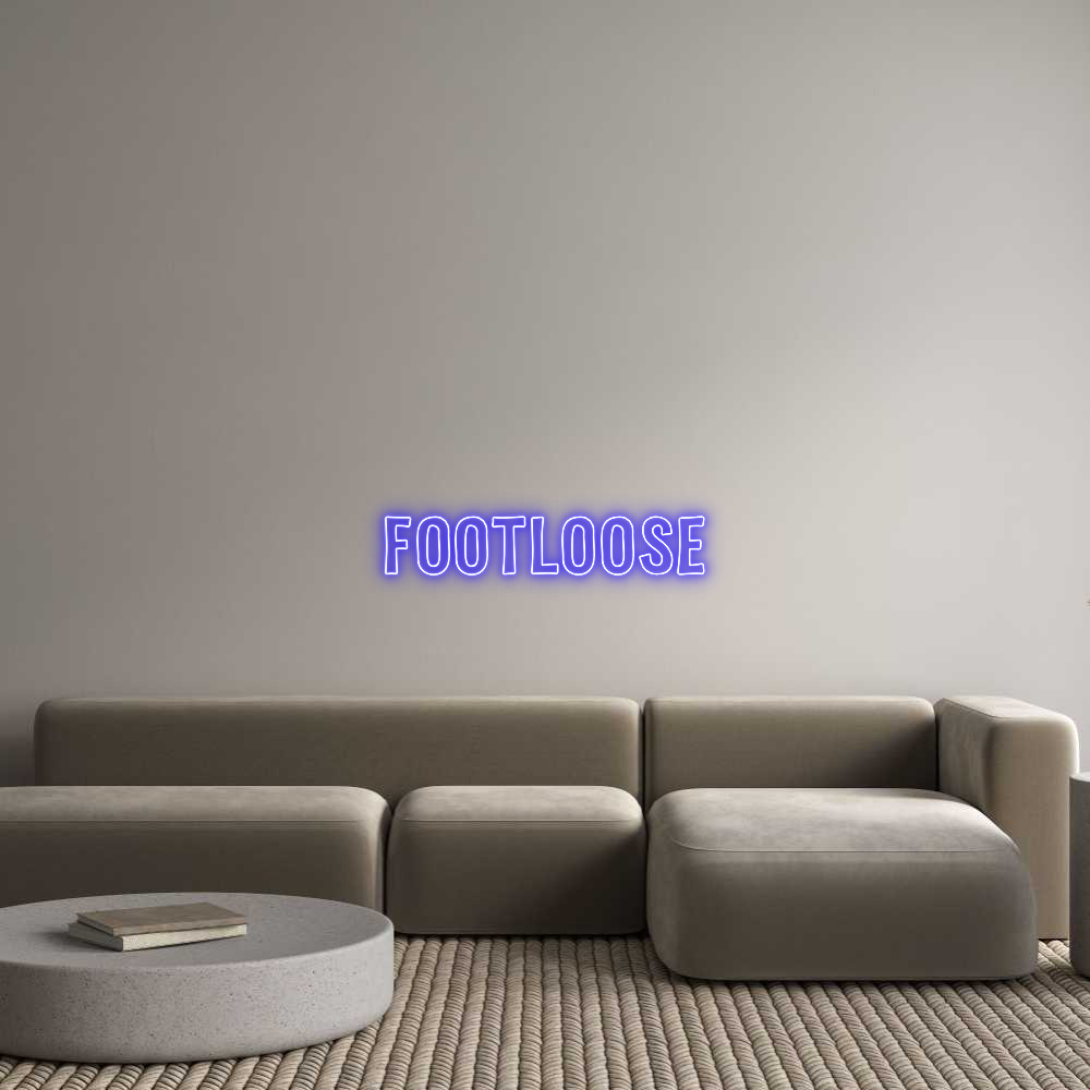 Custom Neon Sign Online Editor FOOTLOOSE