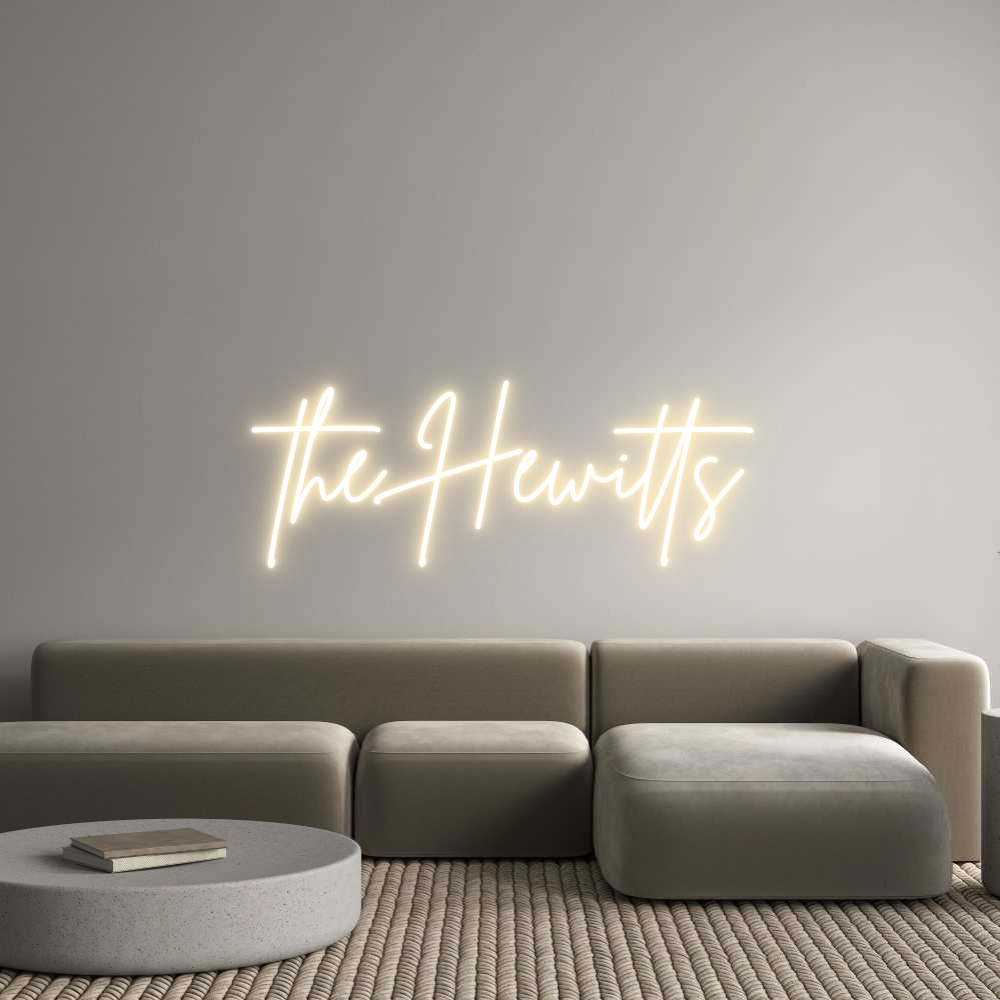 Custom Neon Sign Online Editor the Hewitts