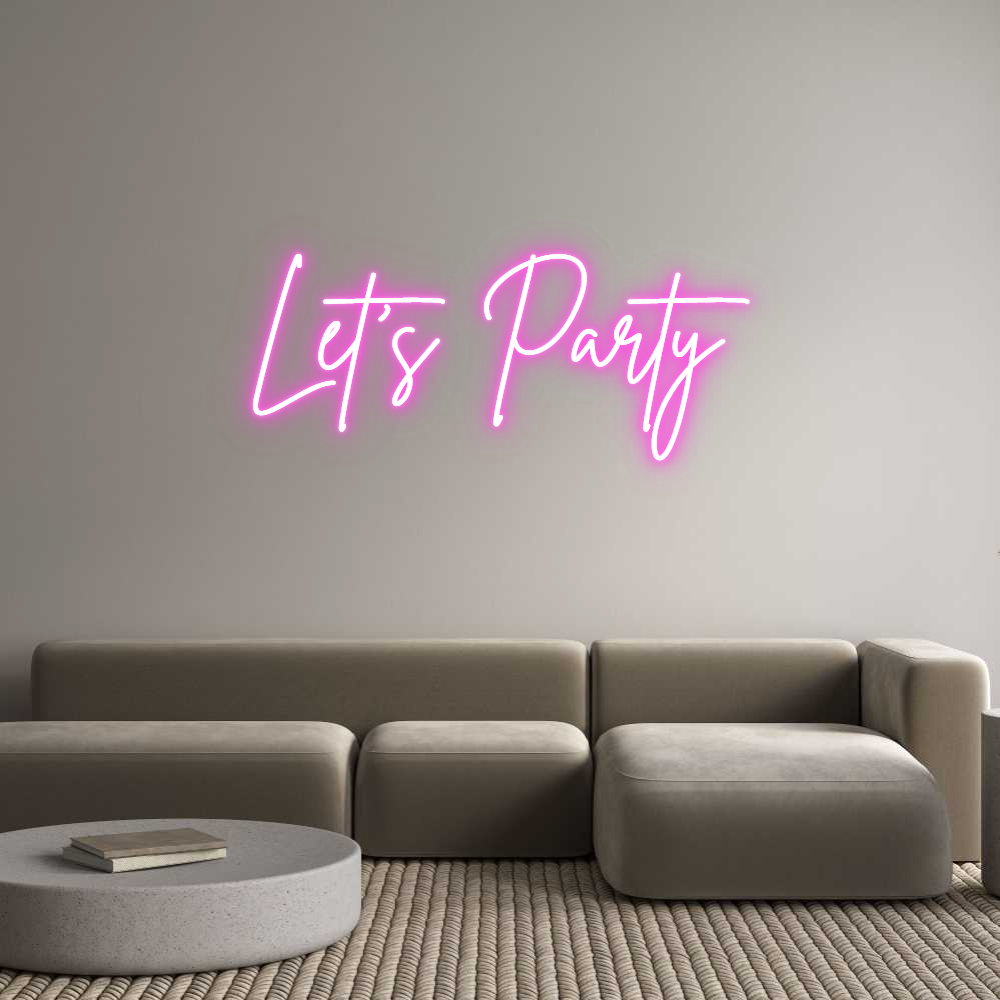 Custom Neon Sign Online Editor Let's Party